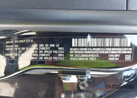 2018 Jeep Renegade Latitude 4X4 z USA, uszkodzony, nr VIN ZACCJBBB8JPH63173